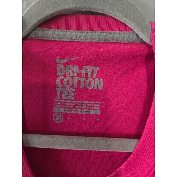 Nike Dri-Fit Women's Pink  Work It Out Graphic Short Sleeve Tee Size M - Picture 2 of 5